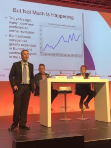 Last week we were among the 300+ international speakers and project presenters at the 2018 edition of Online Educa Berlin. Our role was to present AI and Open Educational Resources at the panel Algorithms, Analytics, AI and Personalisation, with the presentation X5GON Project on AI and OER Building a Netflix for Open Education.