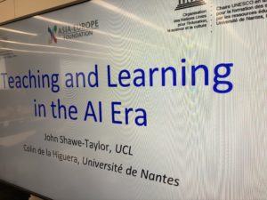 15th ASEF Classroom Network Conference, Teaching and Learning in the AI era, 28 November 2019, Tokyo, Japan