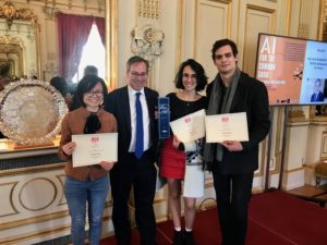 Winners of the X5GON final hackathon, British Embassy in Paris