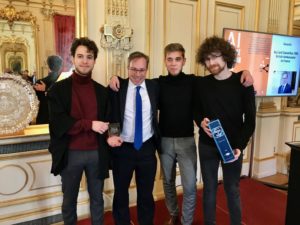 Winners of the X5GON final hackathon, British Embassy in Paris